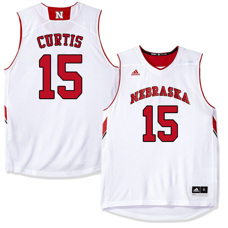 Men #15 Samari Curtis Nebraska Cornhuskers College Basketball Jerseys Sale-White - Click Image to Close